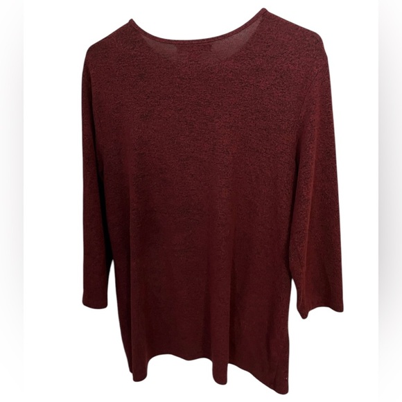Architect Red Maroon Knotted Bottom Sweater Medium - Picture 3 of 6